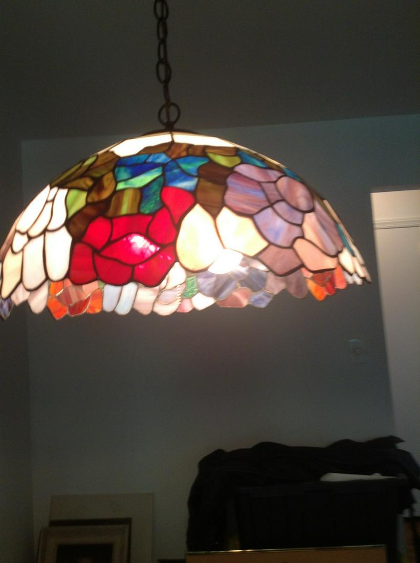 slag glass hanging light: slag glass hanging light