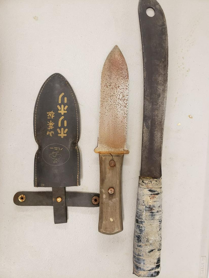 Two vintage knives/machete - Japenese (1 of 1)