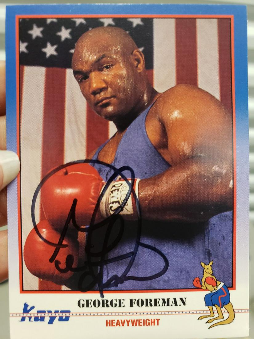 signed George Foreman card w/coa (1 of 1)