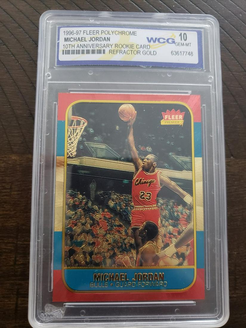 Michael Jordan 10th Anniversary rookie card - refractor - Jul 22 ...