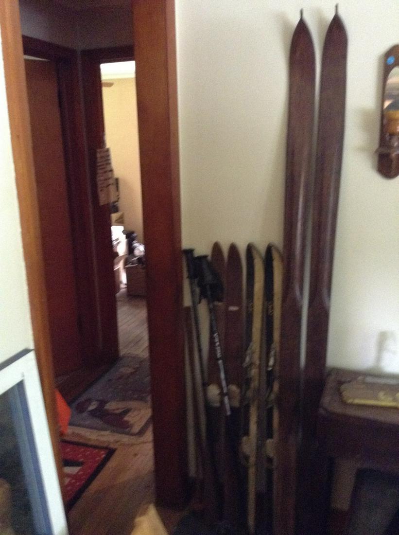 very early wooden skis: very early wooden skis