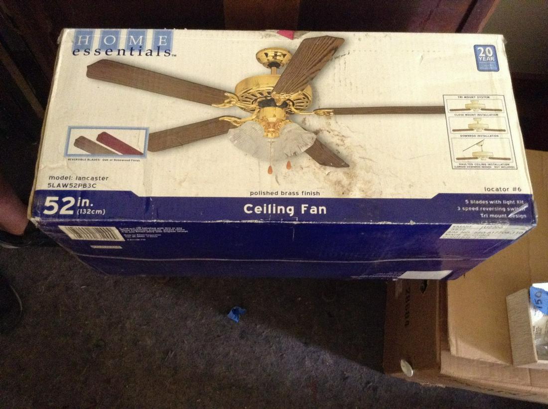 new in the box 52" ceiling fan (1 of 1)