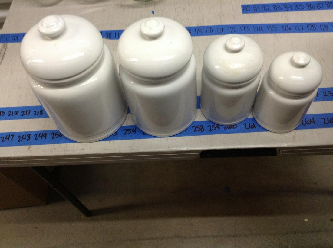 lot of four crown gone ware canister set (1 of 1)