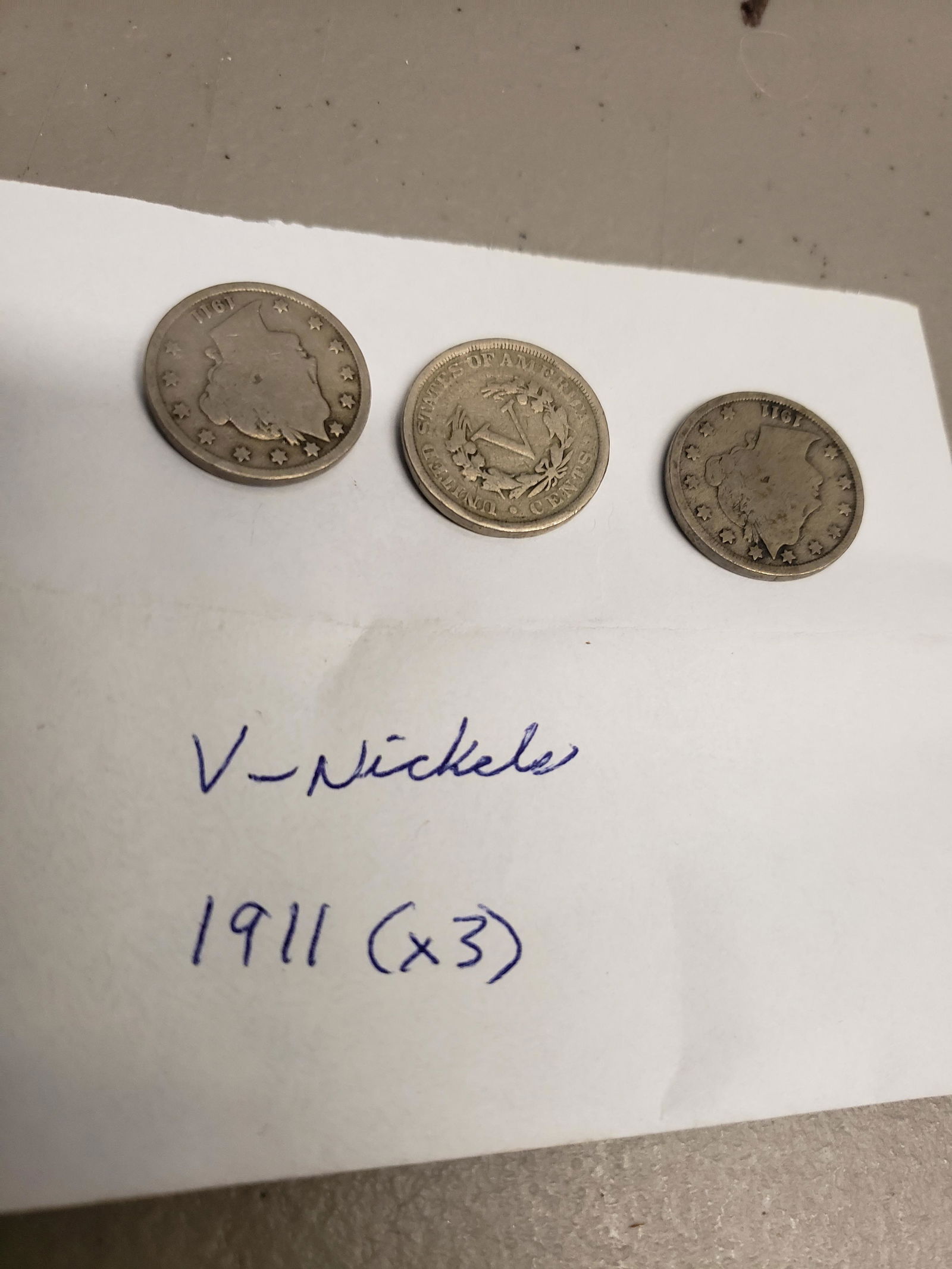Three 1911 V-Nickels (1 of 1)