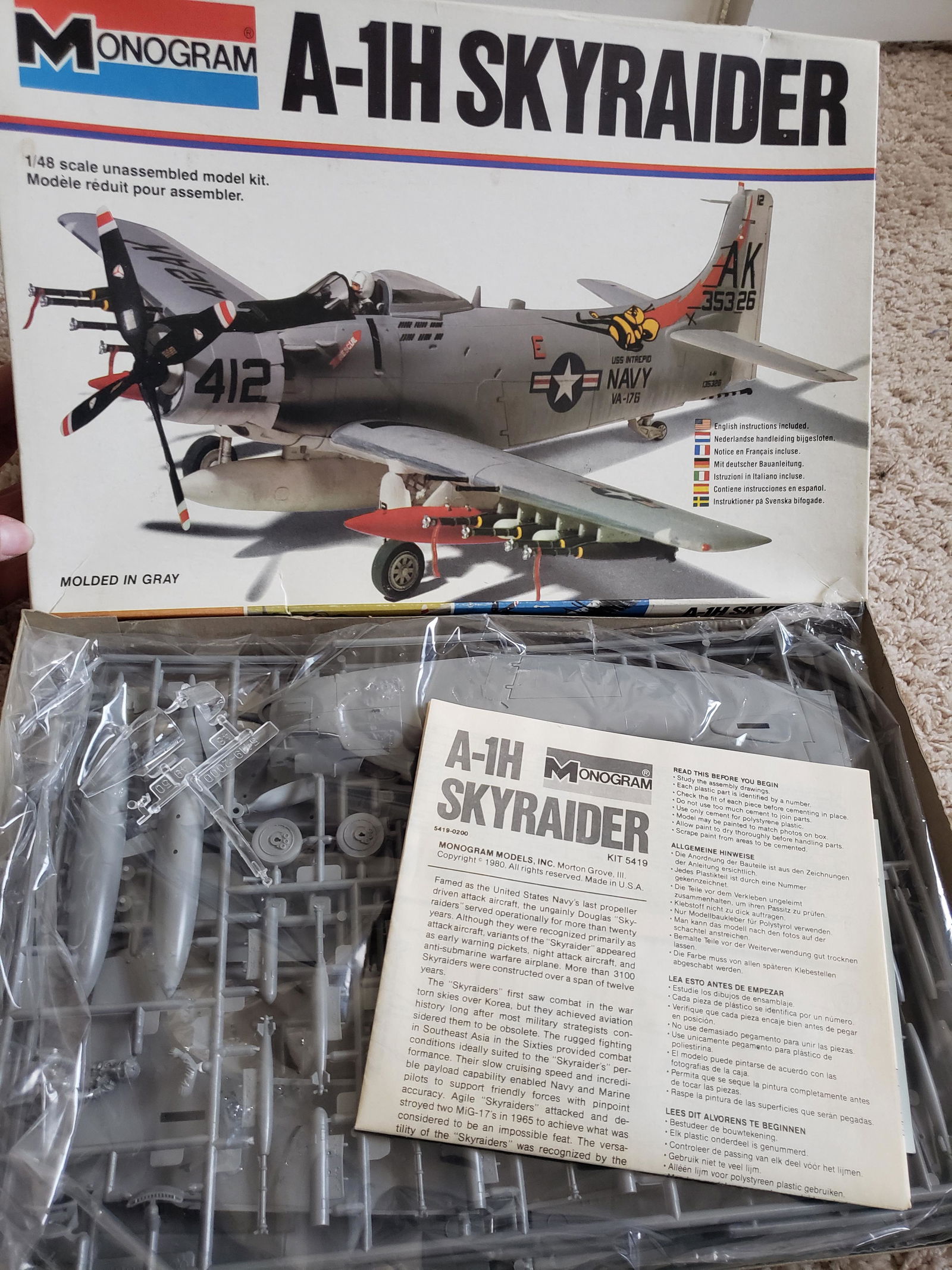 A-1H Skyraider monogram model plane (1 of 1)