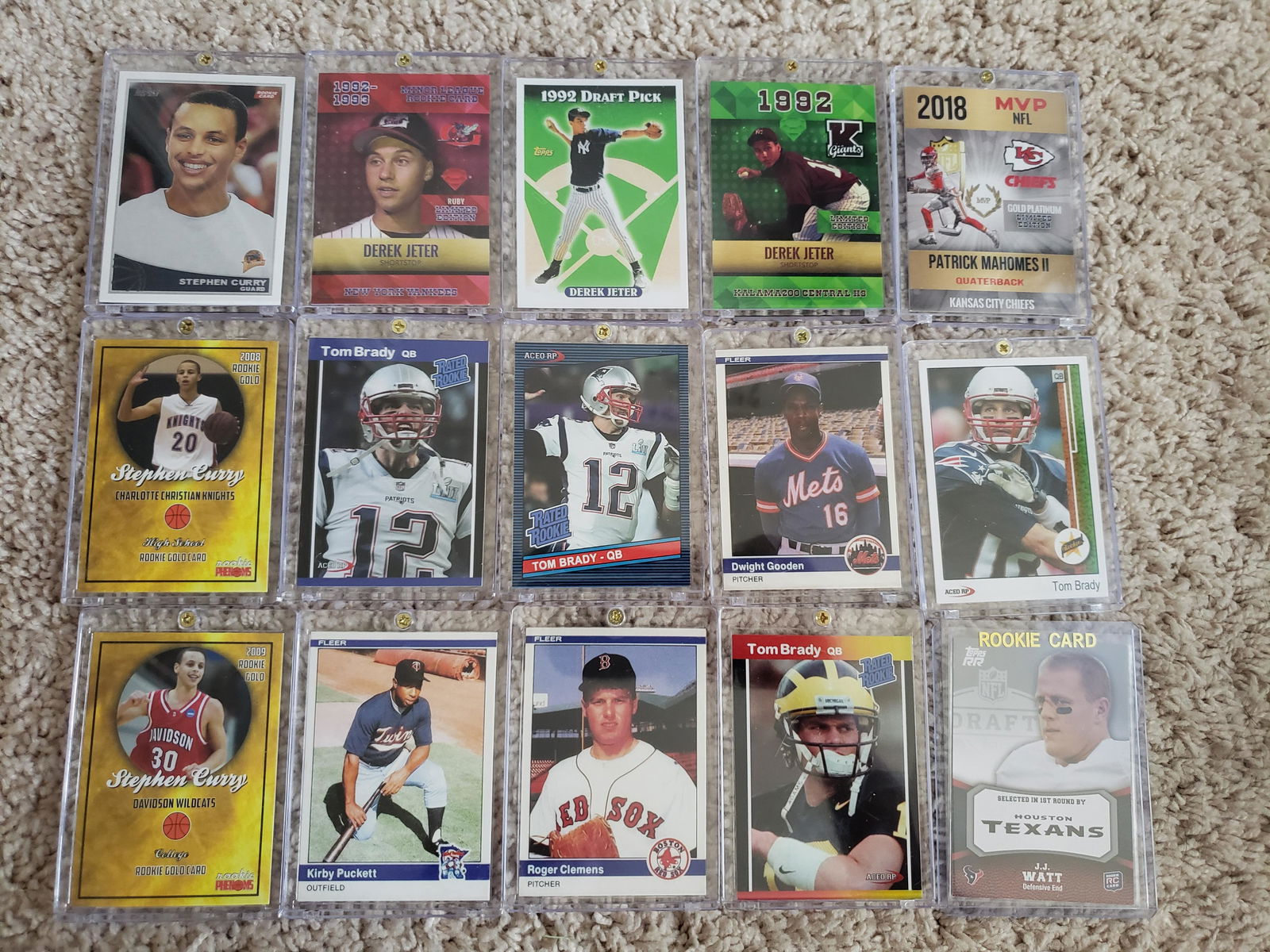 Lot of sport cards - Stephen Curry, Tom Brady, Derek (1 of 1)