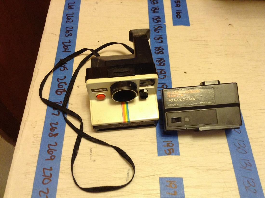 Vintage Polaroid Land Camera And Flash (1 of 1)
