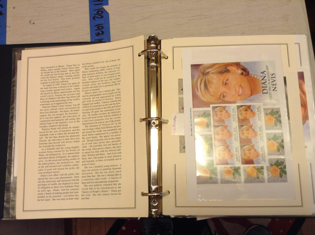 Princess Diana Postage Stamps With Book (1 of 1)
