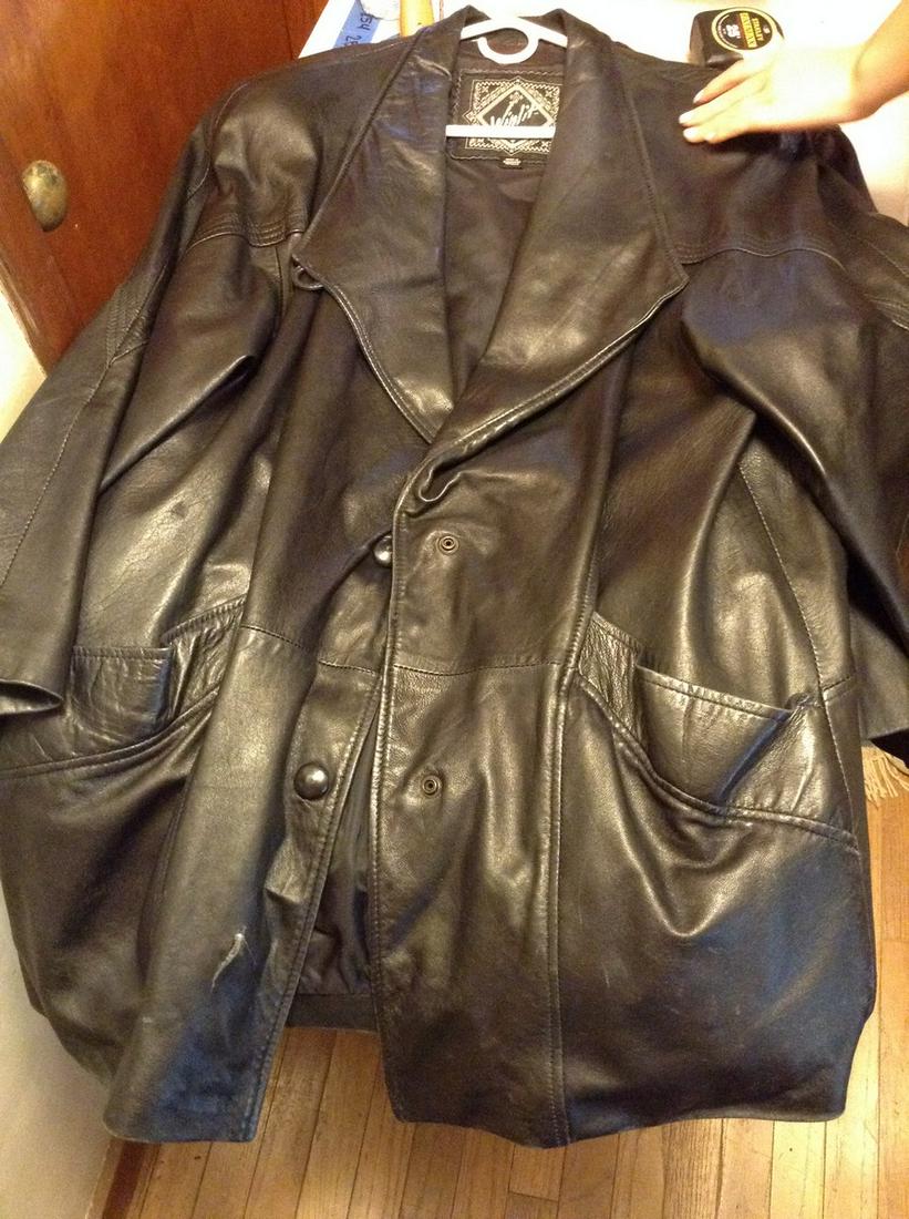 Vintage Leather Jacket Size X (1 of 1)