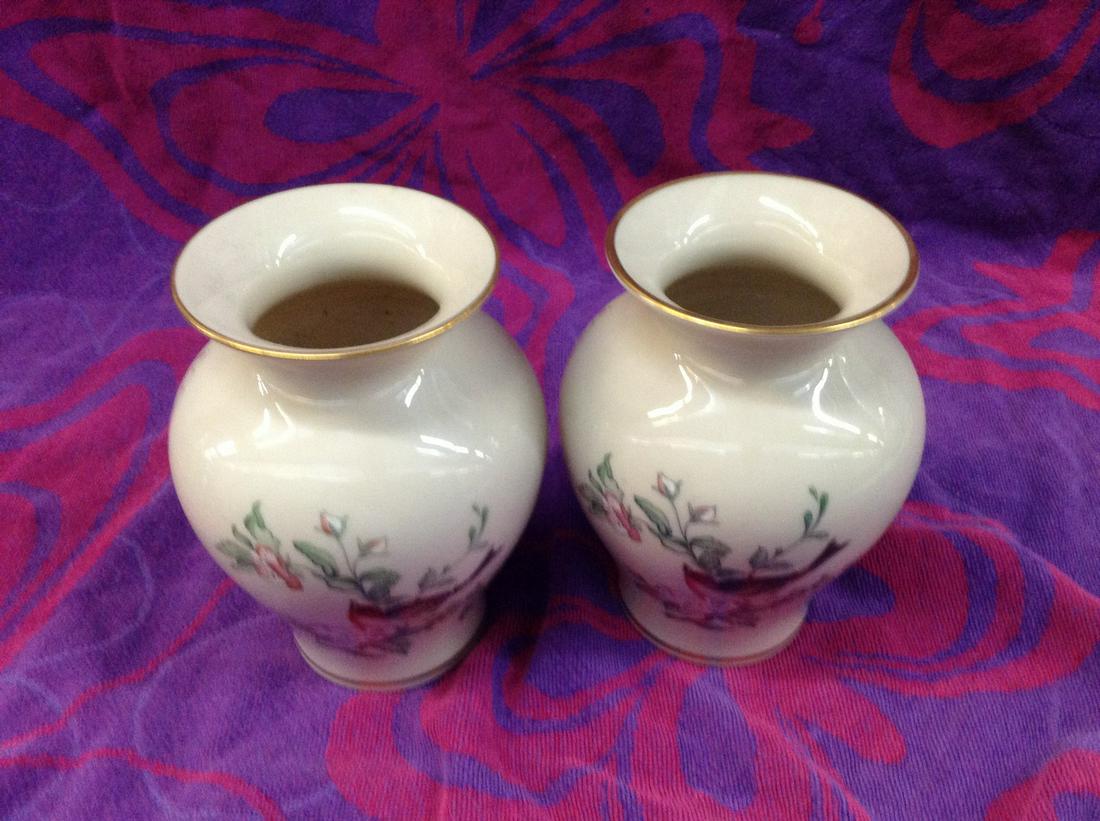 Lenox Hand Painted Vases: 6 inches
