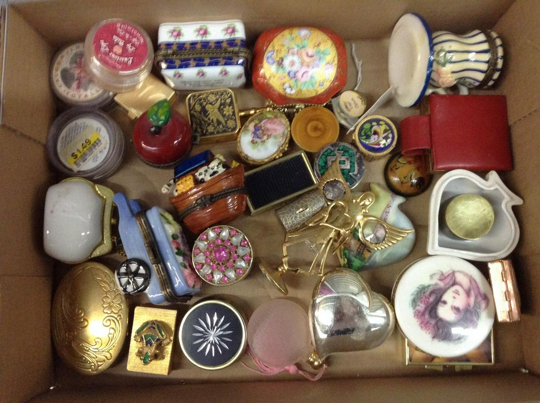 Vintage Compax And Trinket Boxes: Vintage Compax And Trinket Boxes