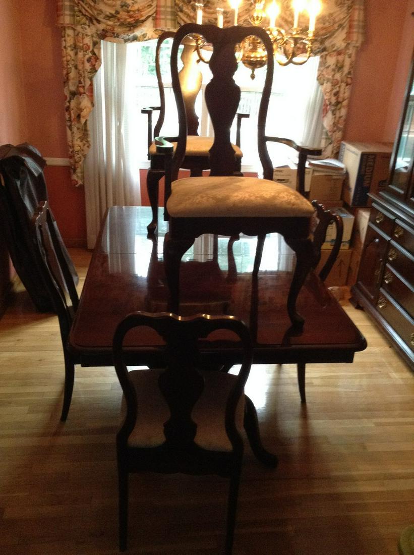 Cherry Wood Dining Room Table (1 of 1)