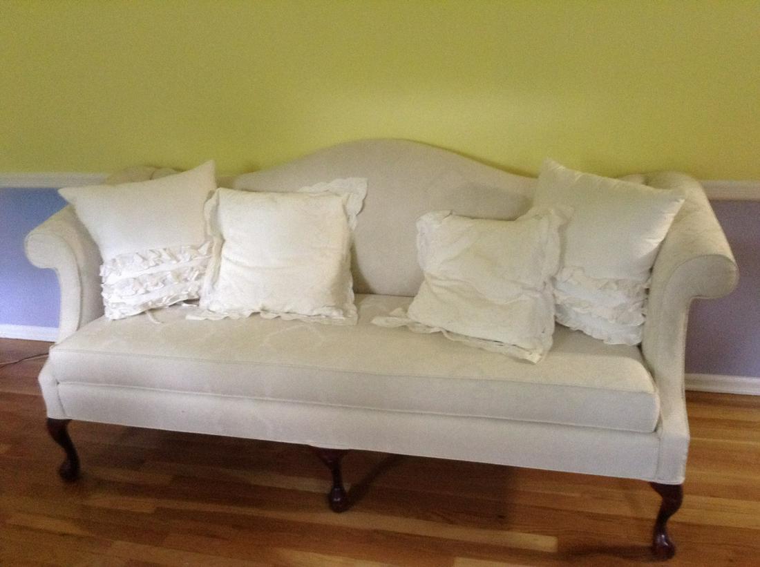 Couch With Throw Pillows: 80 Inches Long