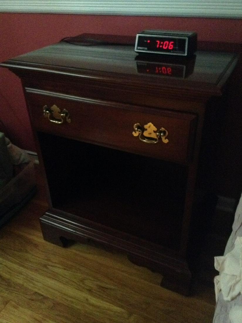 Cherry Wood Night Stand: 15x22x6