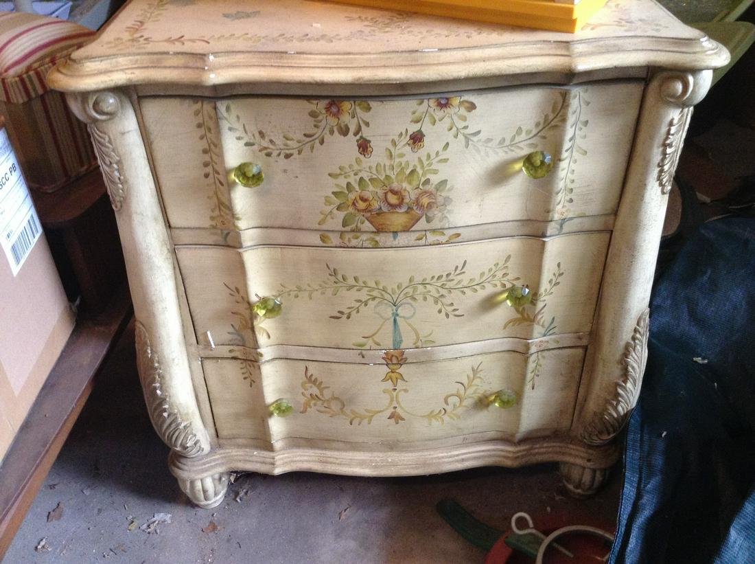 Vintage French Provincial Nightstand: 32x30x19