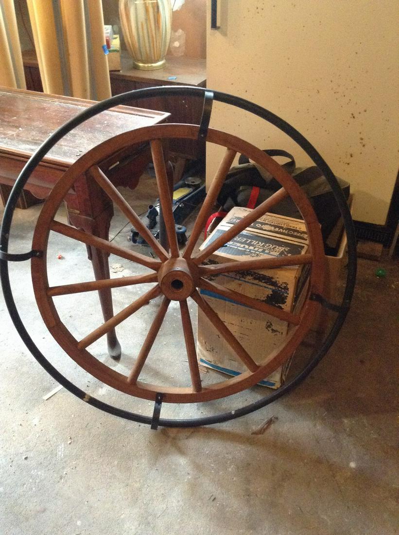 Wagon Wheel Hanging Lamp Fixture (1 of 1)