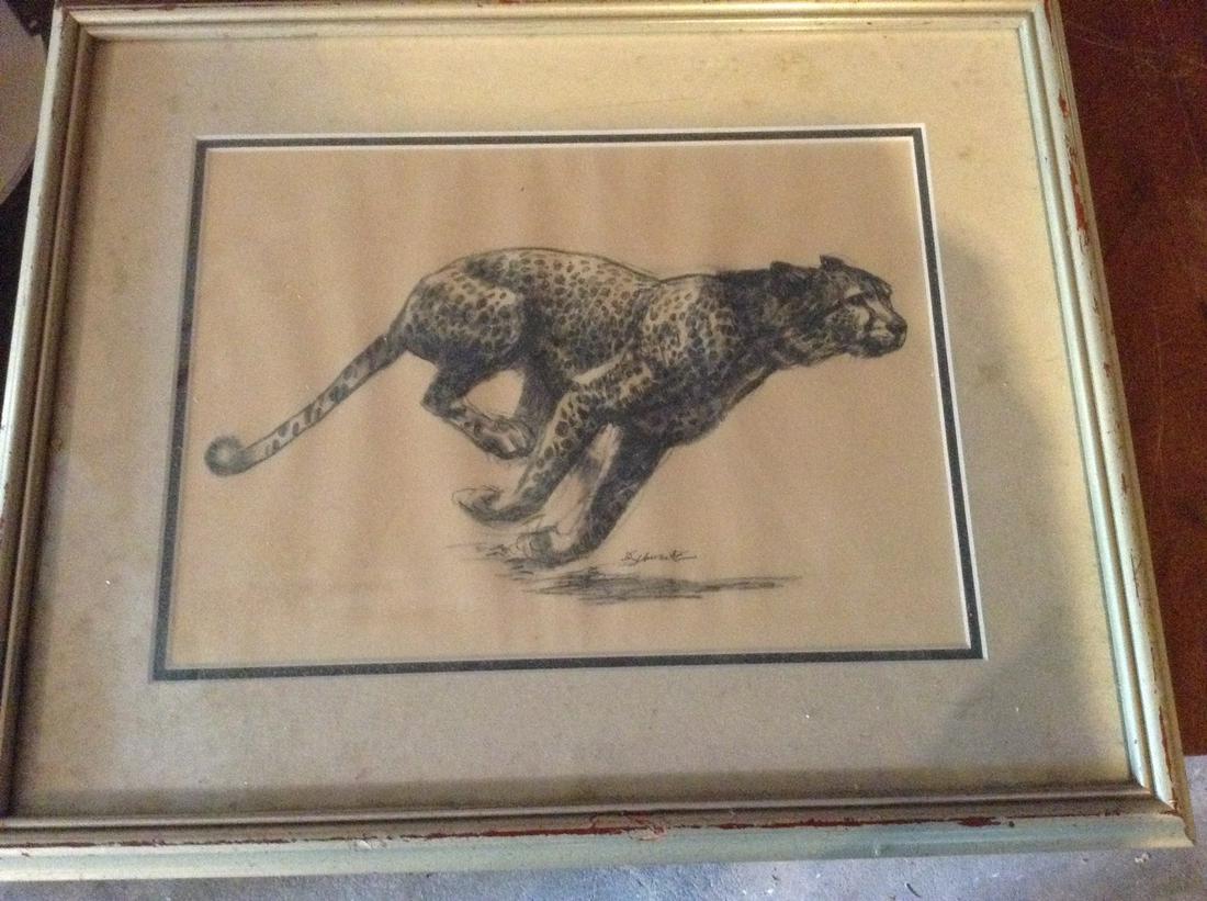 Signed By The Artist Cheetah Wall Art: 15x13
