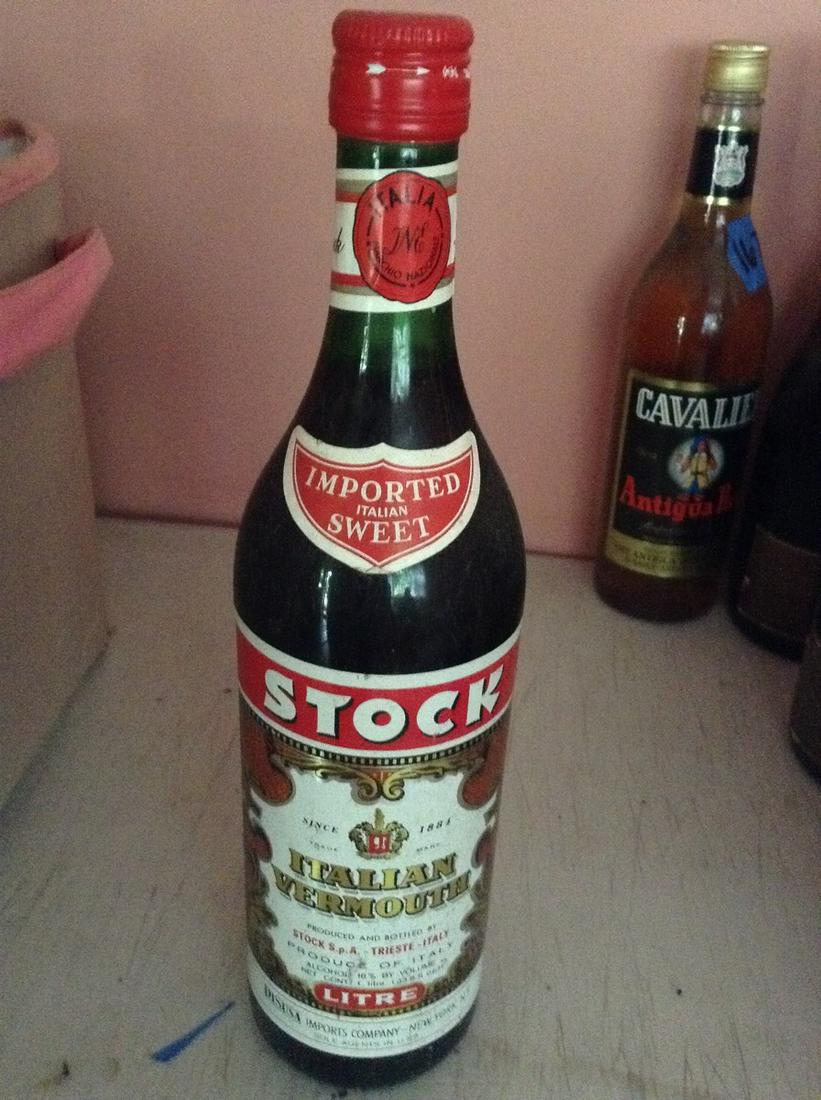 Stock Italian Vermouth 1 liter: Any contents in bottle is Free; You are bidding on the bottle & unbroken tax stamp