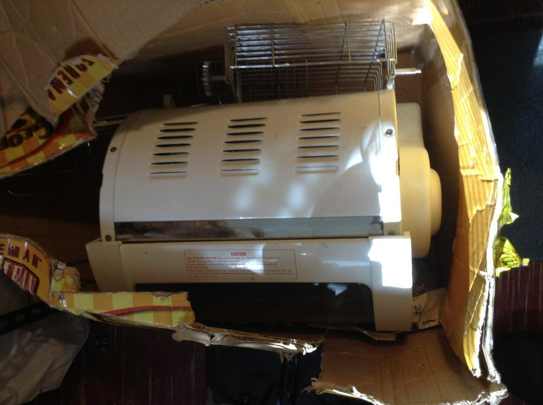 like new george foreman rotisserie: like new george foreman rotisserie
