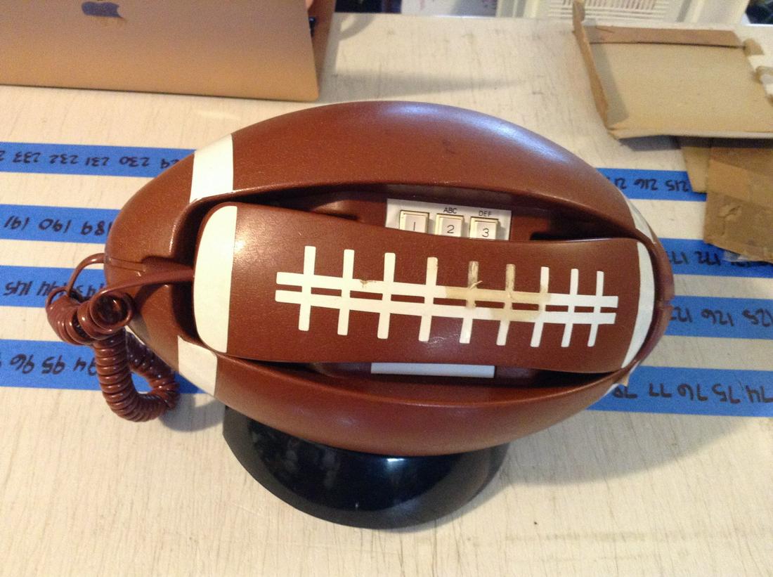 vintage football push button telephone (1 of 1)