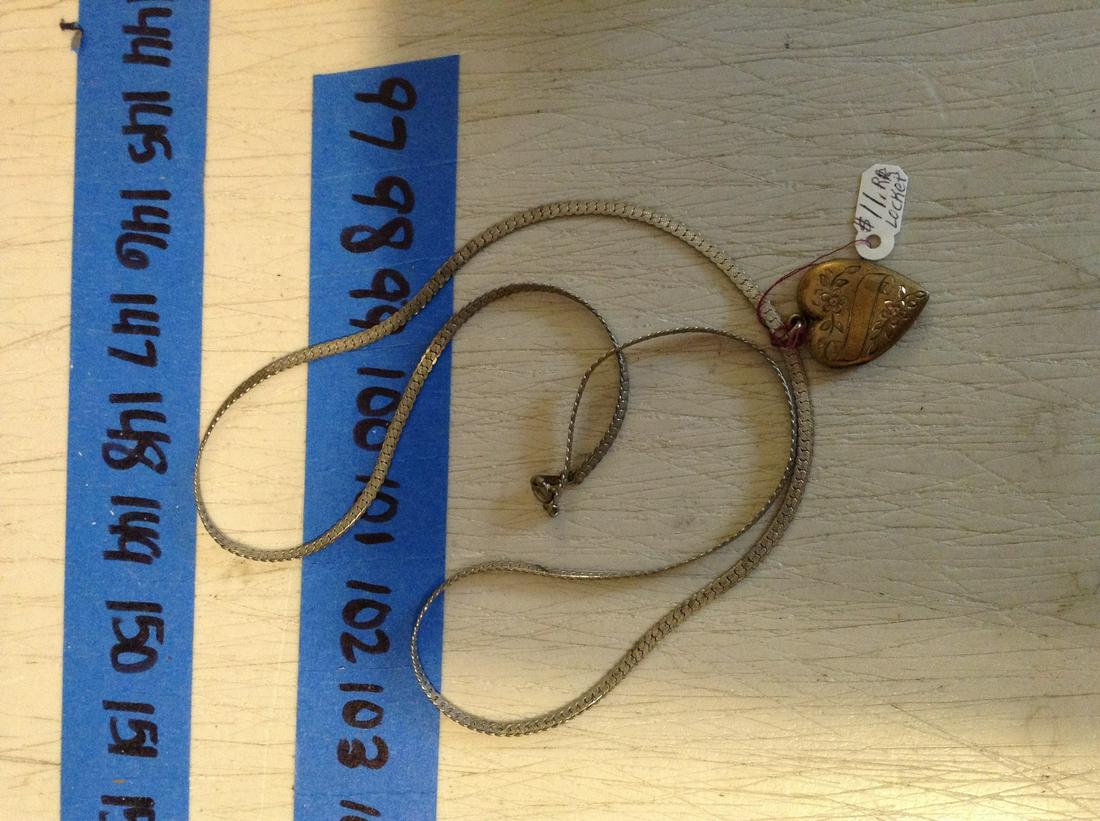 sterling necklace with a locket: sterling necklace with a locket