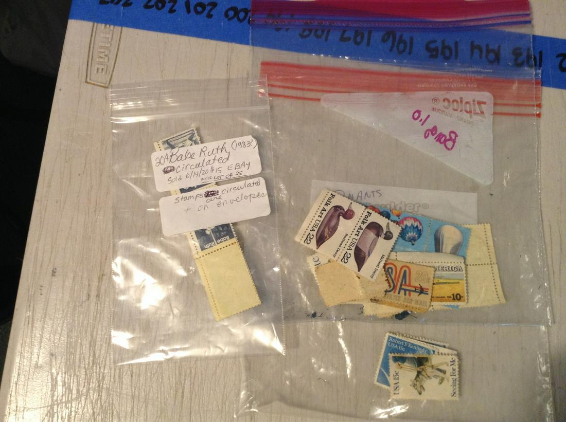 large amount of vintage us stamps including babe ruth (1 of 1)