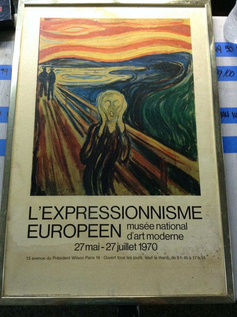 1970 Scream Poster Museum Of Modern Art: 17x24