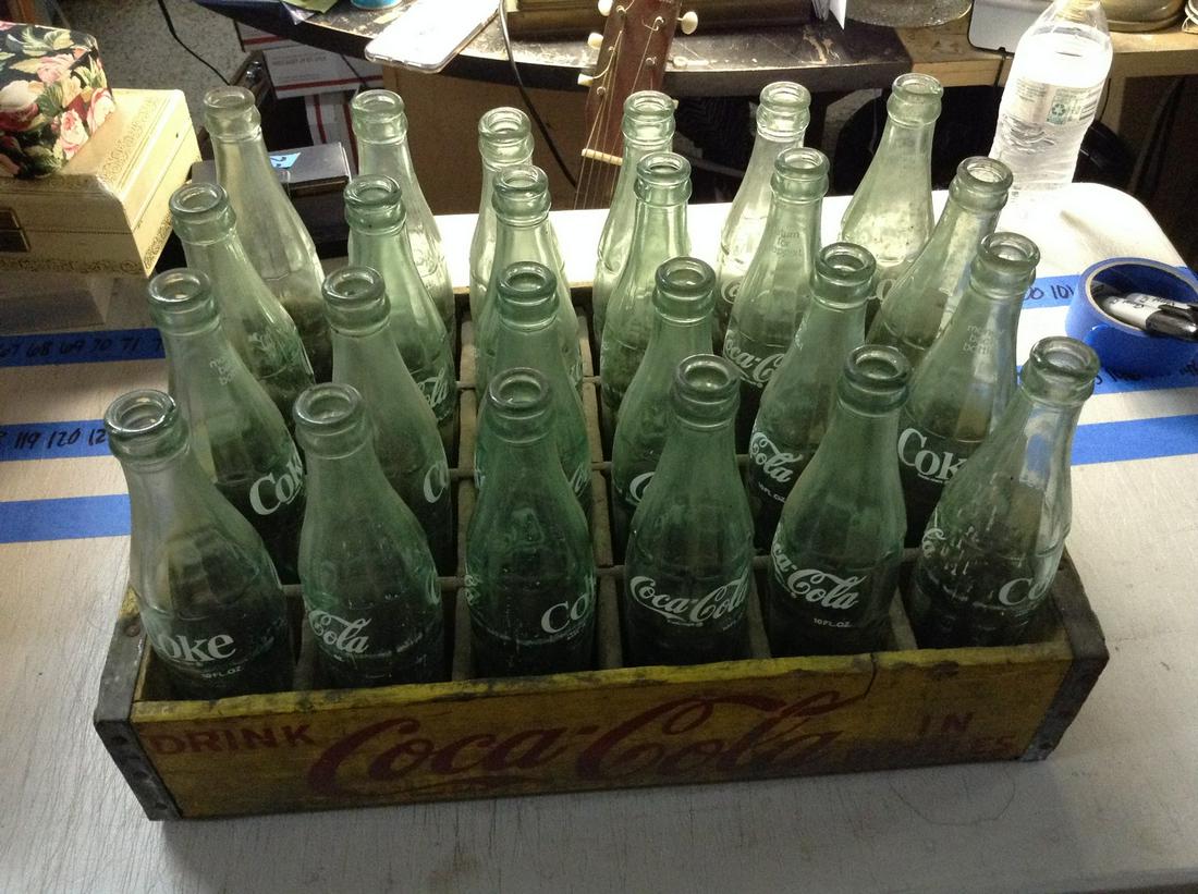 Complete Case Of Coca Cola Bottles With Wooden Case And (1 of 1)