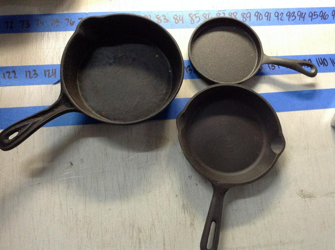 3 Cast Iron Frying Pans (1 of 1)