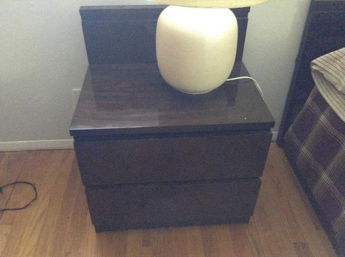 mcm thomasville wooden night stand: mcm thomasville wooden night stand