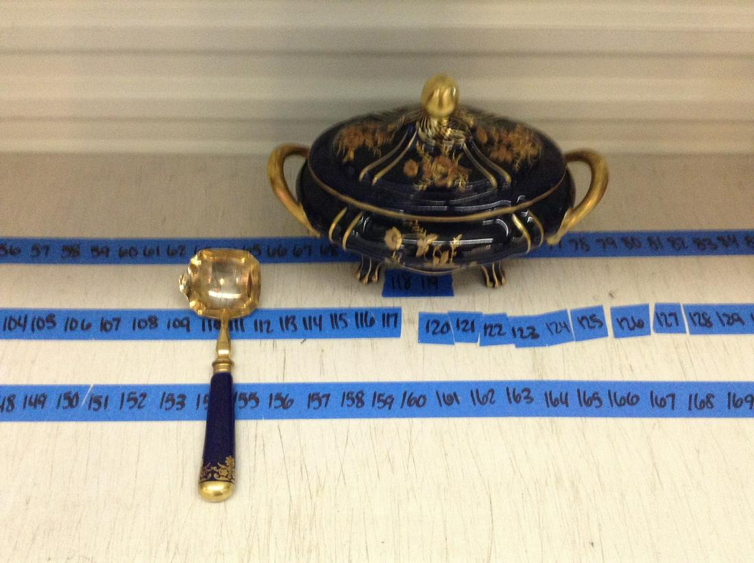 limoge covered dish with serving spoon (1 of 1)