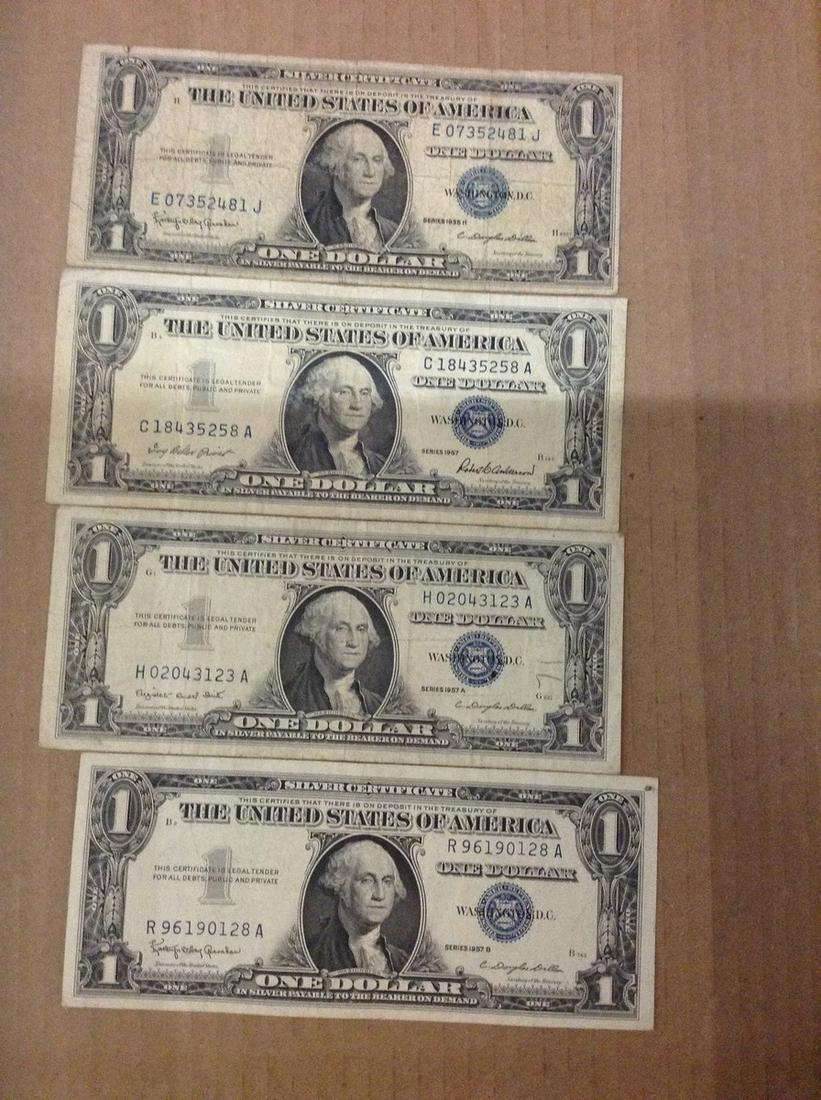 lot of vintage silver certificates: lot of vintage silver certificates