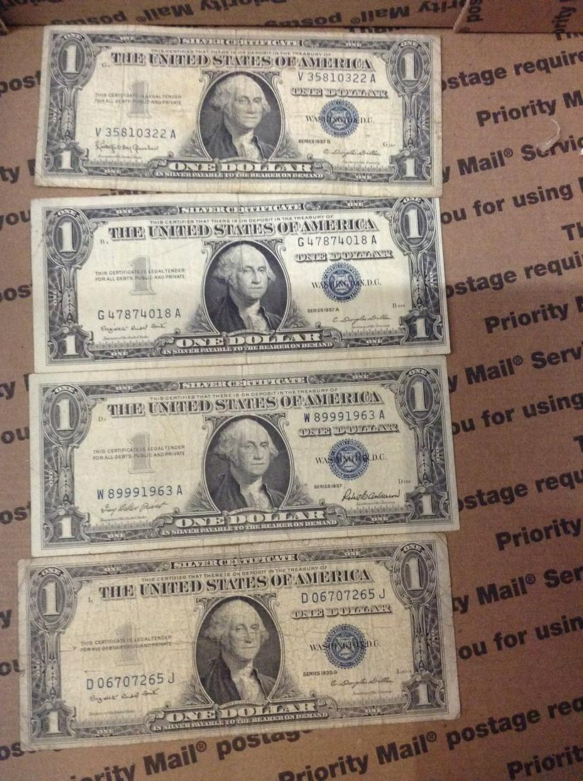 lot of vintage silver certificates: lot of vintage silver certificates