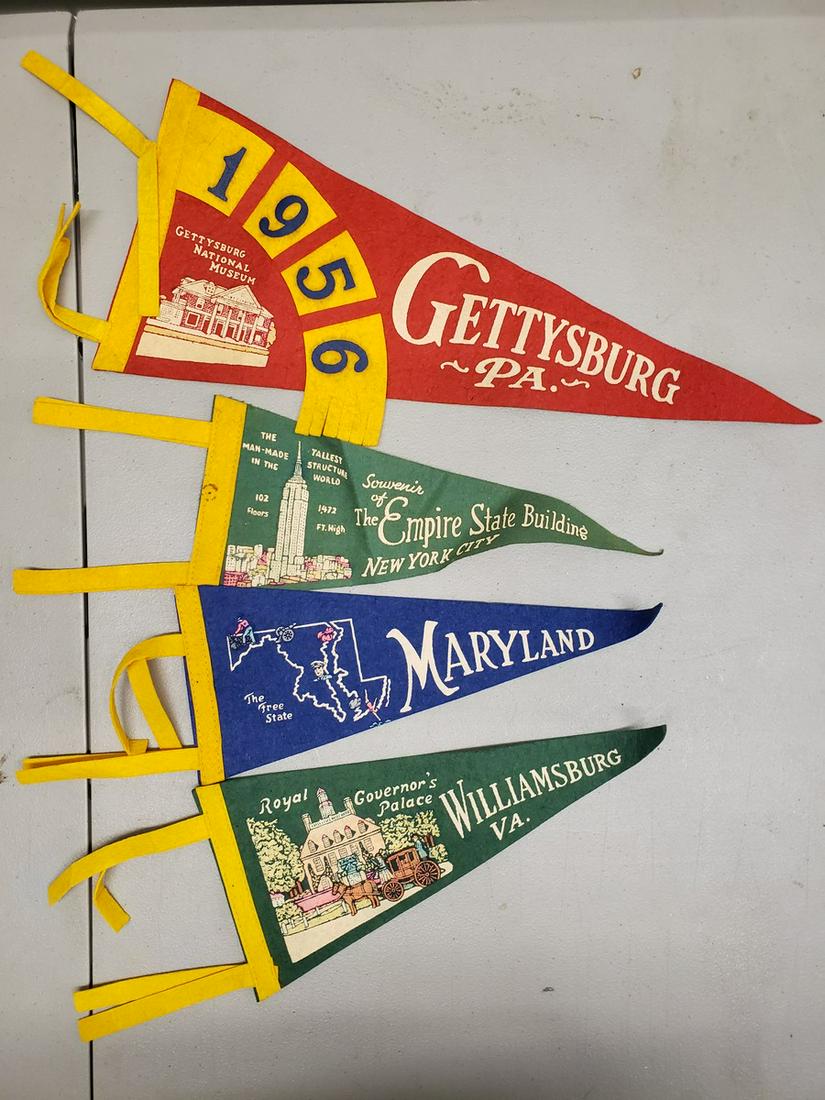 Four very early Landmark pennants: Four very early Landmark pennants