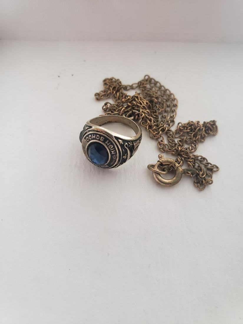 vintage high school ring with chain (1 of 1)