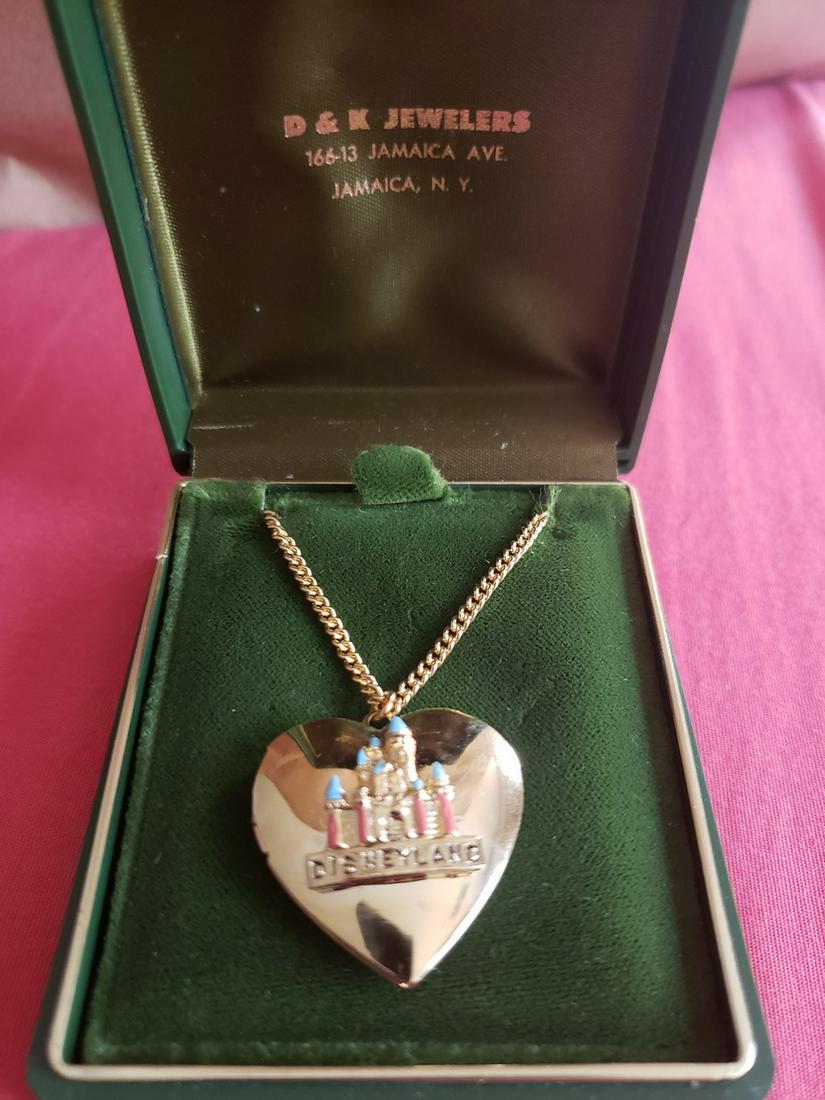 Disneyland gold tone locket and chain: Disneyland gold tone locket and chain
