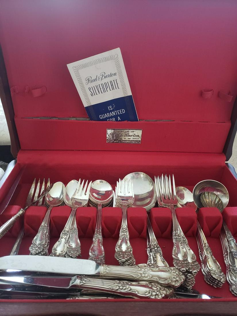 Reed & Barton Silverplate silverwear set with original (1 of 1)