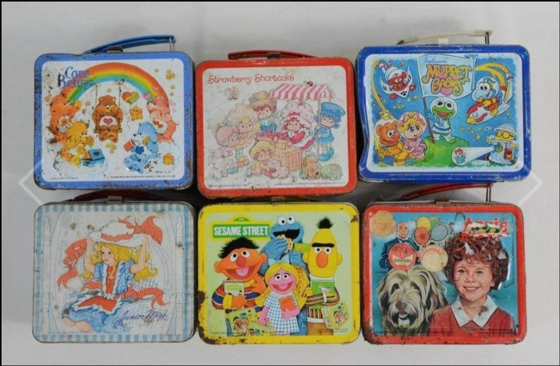 6 pc vintage Metal Character lunchboxes - no thermos (1 of 1)