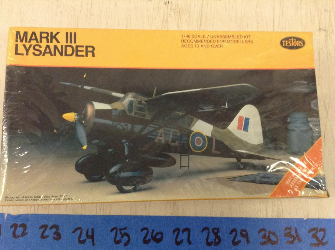 Testors Mark III Lysander Sealed: Testors Mark III Lysander Sealed