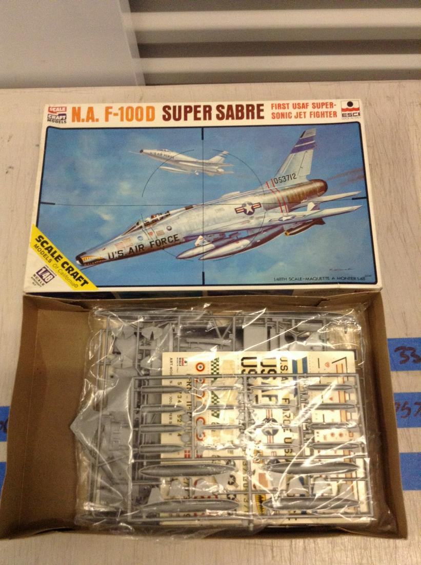 Scale Craft Models N.A, F-100 Super Sabre First USAF: Scale Craft Models N.A, F-100 Super Sabre First USAF Supersonic Jet Fighter Model Number Never Built