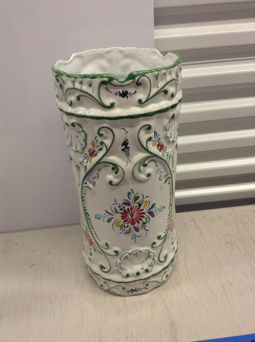 Hand Painted Umbrella Holder: 17 Inches Tall