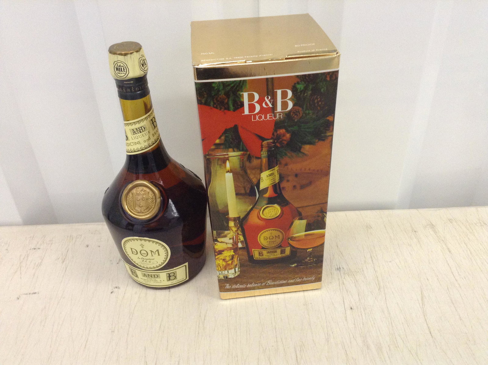 B&B Liquor 750 ML With Box: Any contents in bottle is Free; You are bidding on the bottle & unbroken tax stamp