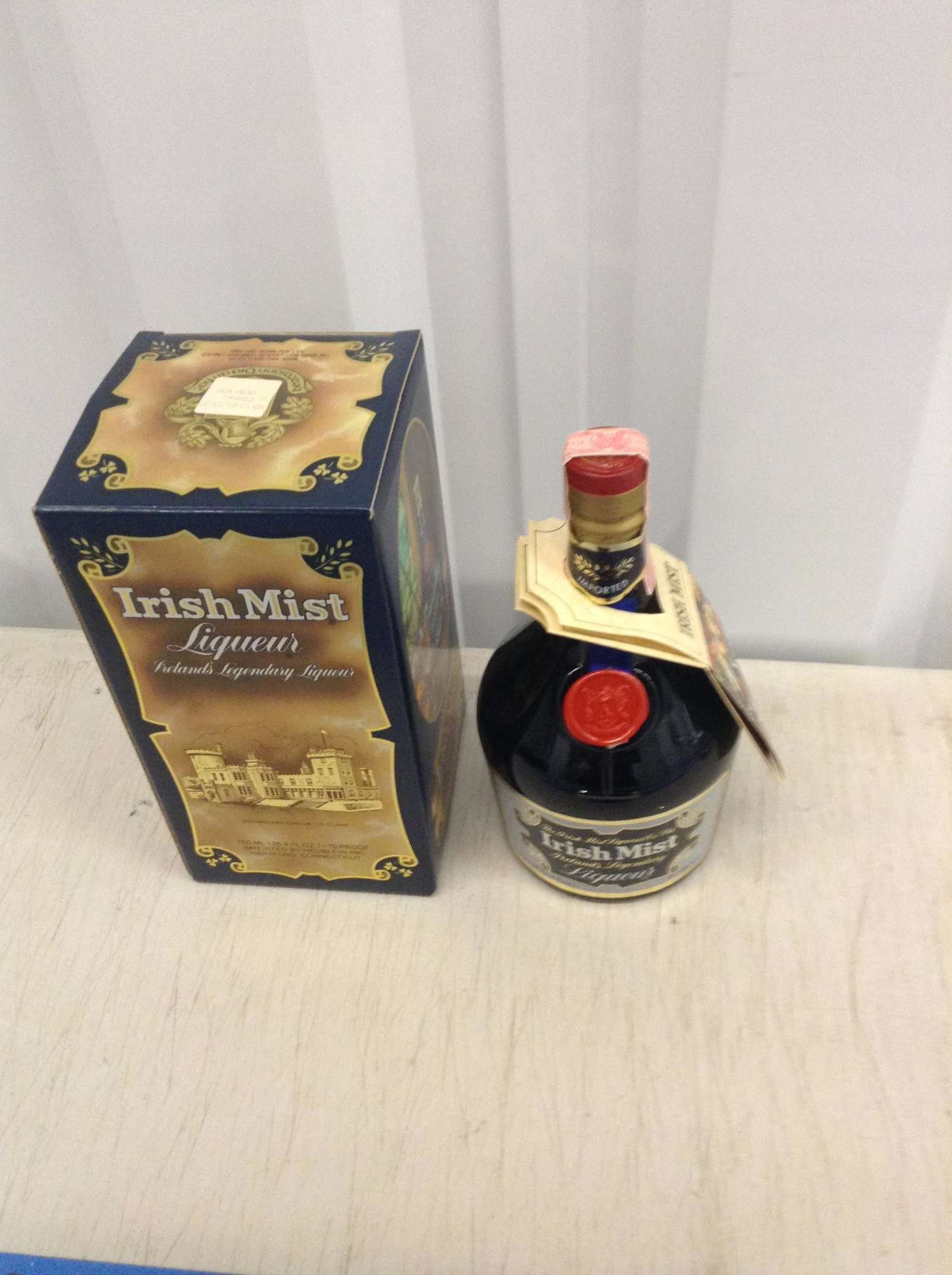 Irish Mist Liqueur 750ML With Box: Any contents in bottle is Free; You are bidding on the bottle & unbroken tax stamp