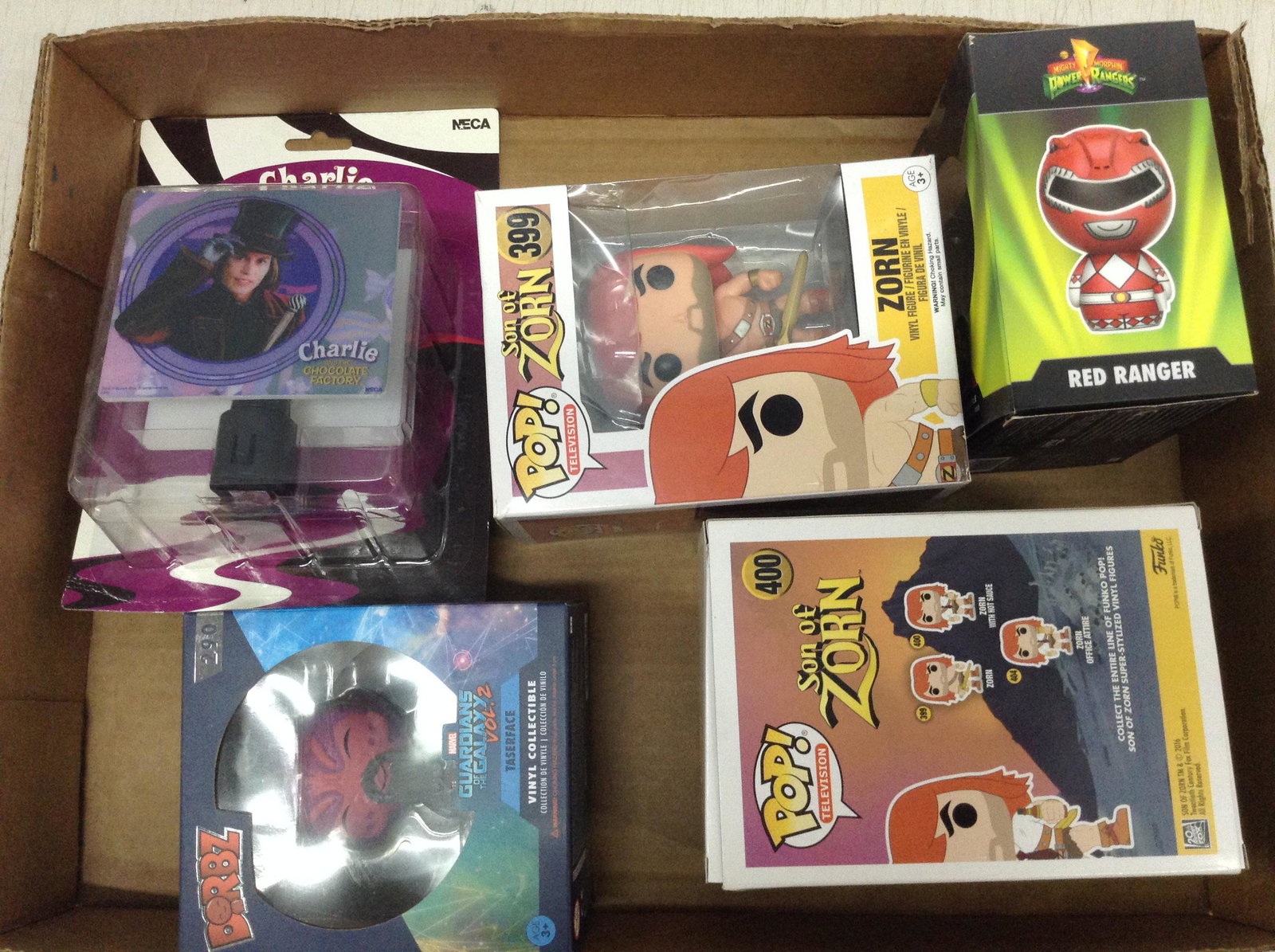 Lot Of Pop Figures New In Package(Charlie And The: Lot Of Pop Figures New In Package(Charlie And The Chocolate Factory, Son Of Zorn, Red Ranger, Guardians Of The Galaxy)