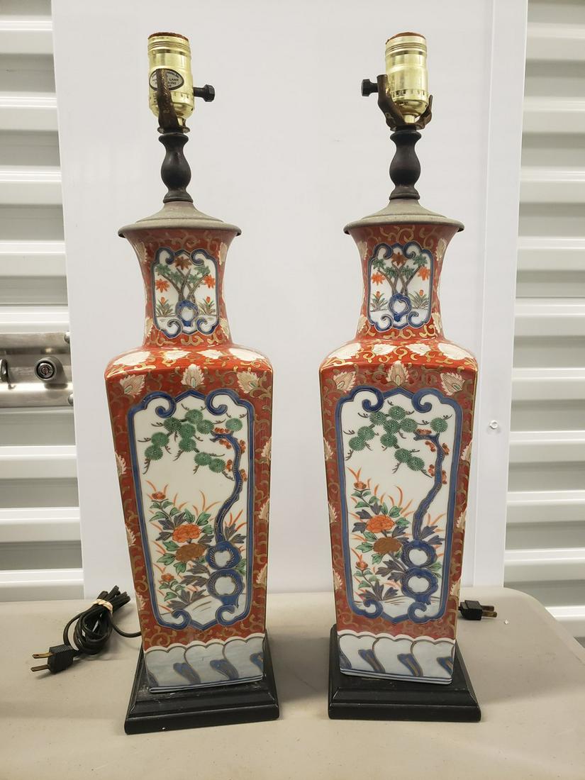 Pair of Asian decorated lamps (1 of 1)