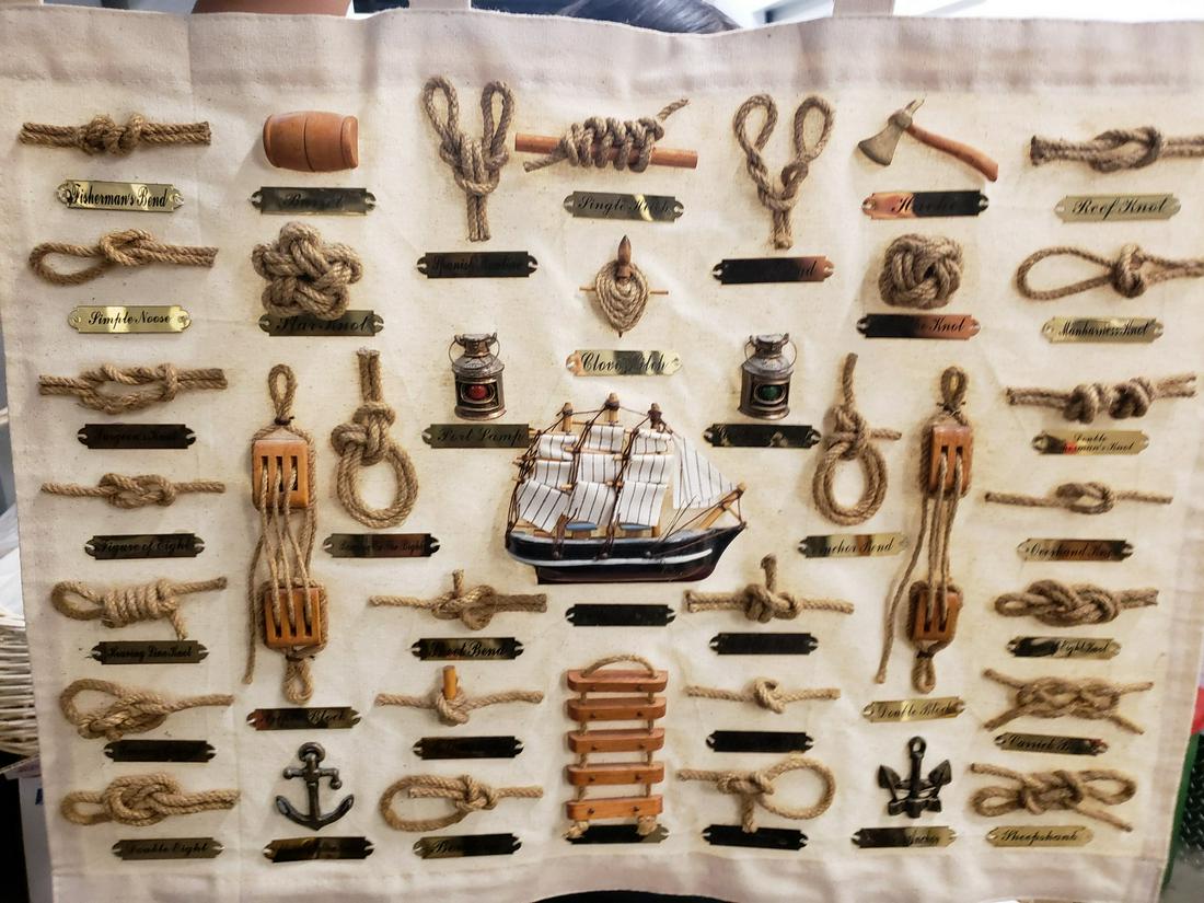 Hanging canvas with all nautical knots (1 of 1)