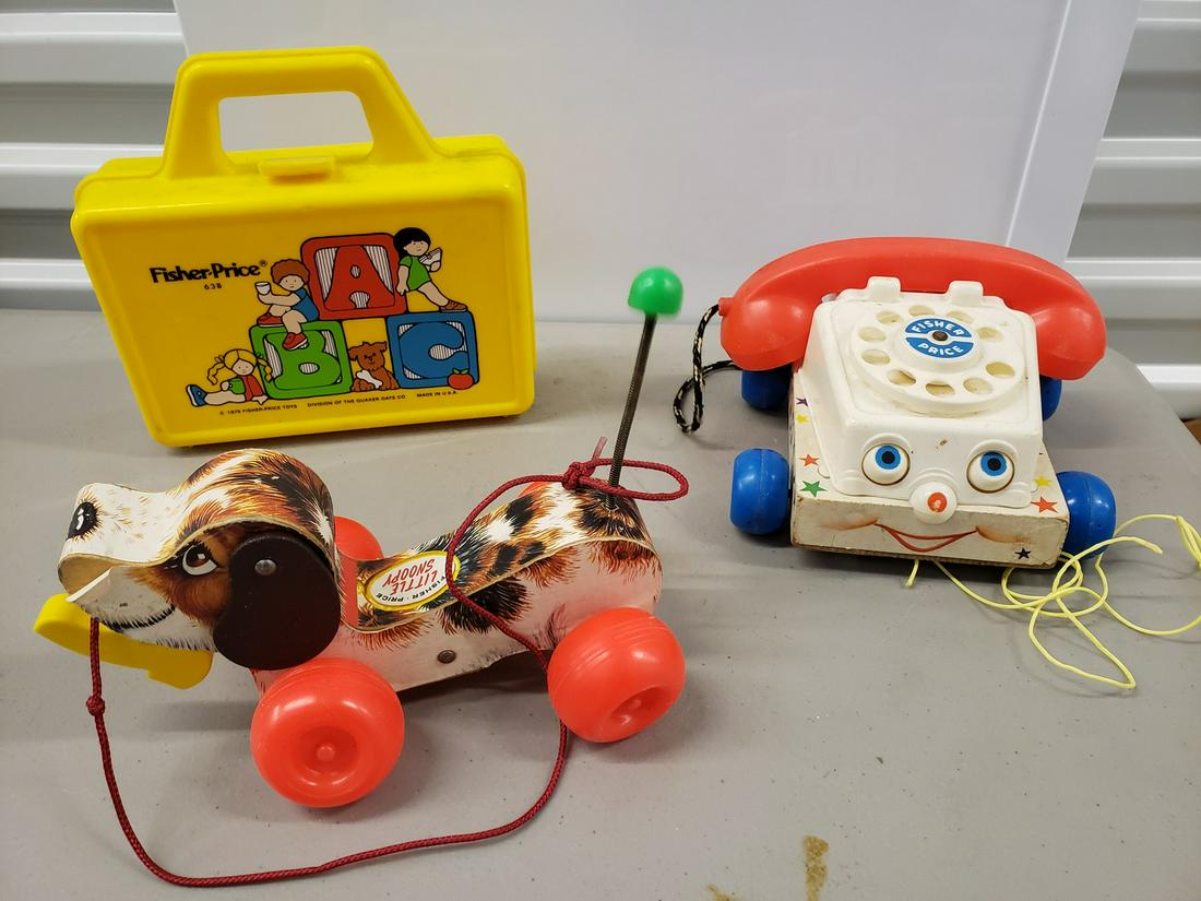 lot of early fisher price toys: lot of early fisher price toys