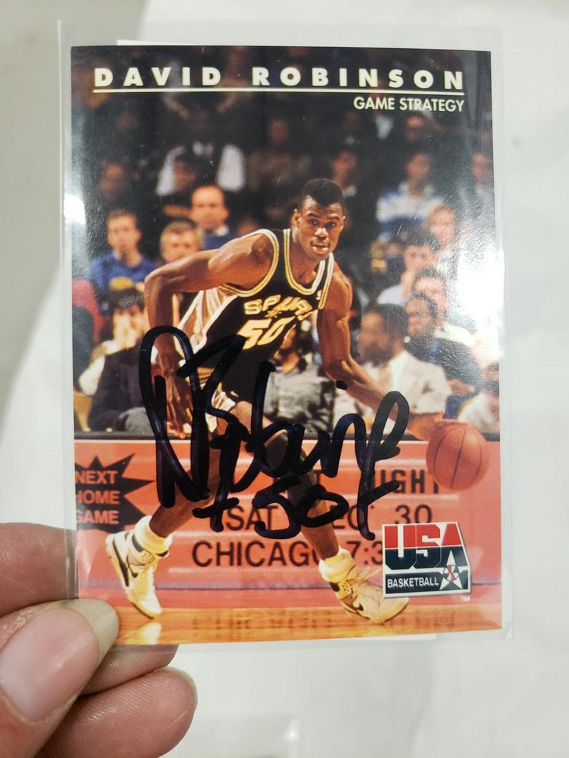 Signed David Robinson card with COA (1 of 1)