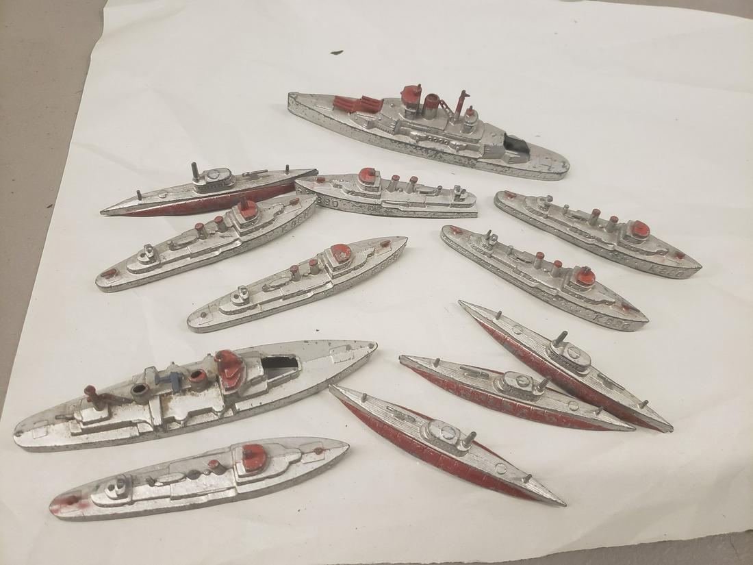 Lot of early tootsie toy ships (1 of 1)
