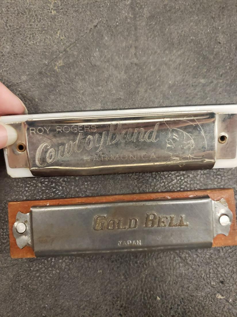 Roy Rogers Cowboy Band Harmonica, Gold Bell Harmonica (1 of 1)